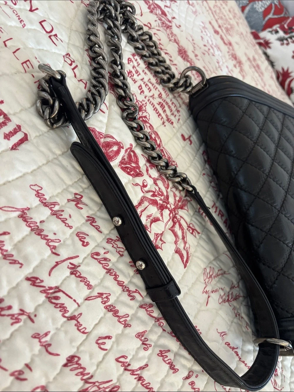 CHANEL Wild Stitch Boy Bag Large with Ruthenium Hardware/Chain (2013-14)